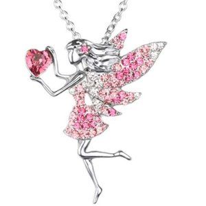 Pink CZ stones 18 GP Necklace